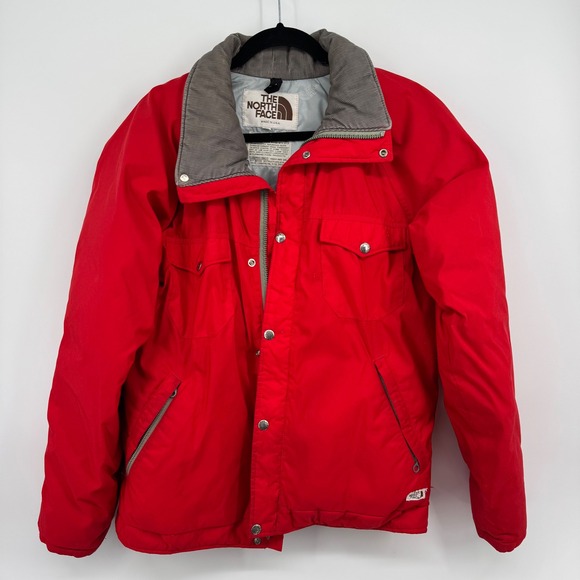 The North Face Other - VTG 70's The North Face Brown Label Red Down Puffer Parka Jacket Mens L Made USA